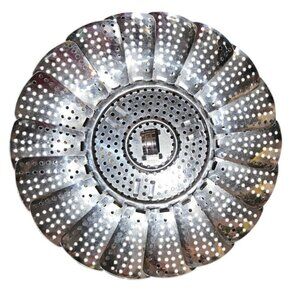 Vintage Colander Steamer Basket Stainless‎ Steel Expandable Collapsible 9"